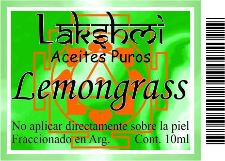 etiqueta aceite de lemongras