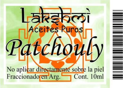 etiqueta aceite de patchouly