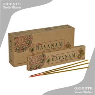 sahumerio davanam goloka caja color madera con 3 incinesos