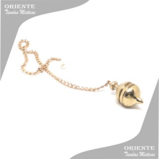 Pendulo de bronce chico esferico con cadena