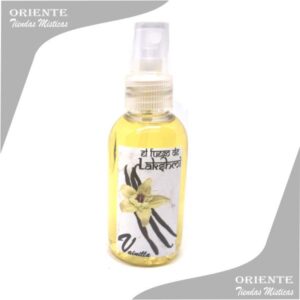 Loción vainilla , de color amarillo también denominado spray aurico de vanilla o perfume de vainilla