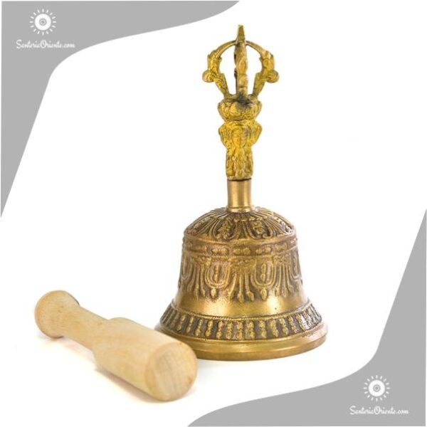campana tibetana de 15 cm de altura de 7 metales